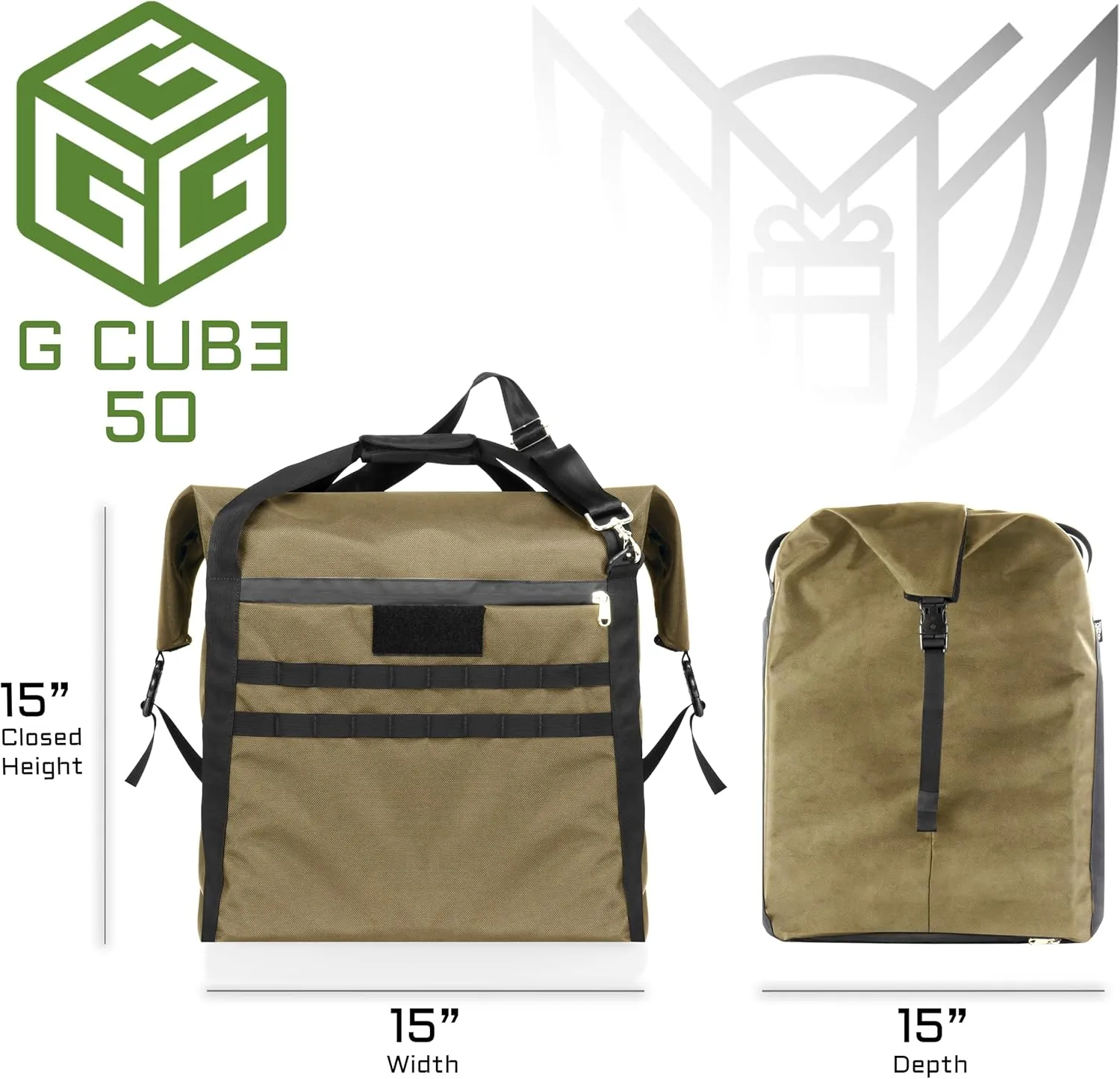 ~ G CUB 50 Faraday Bag for Small to Medium Generators and Electronics ~ Protects Against EMP/CME/EMF/RF ~ Diamond Form Farday Lined Interior ~ Coyote Brown