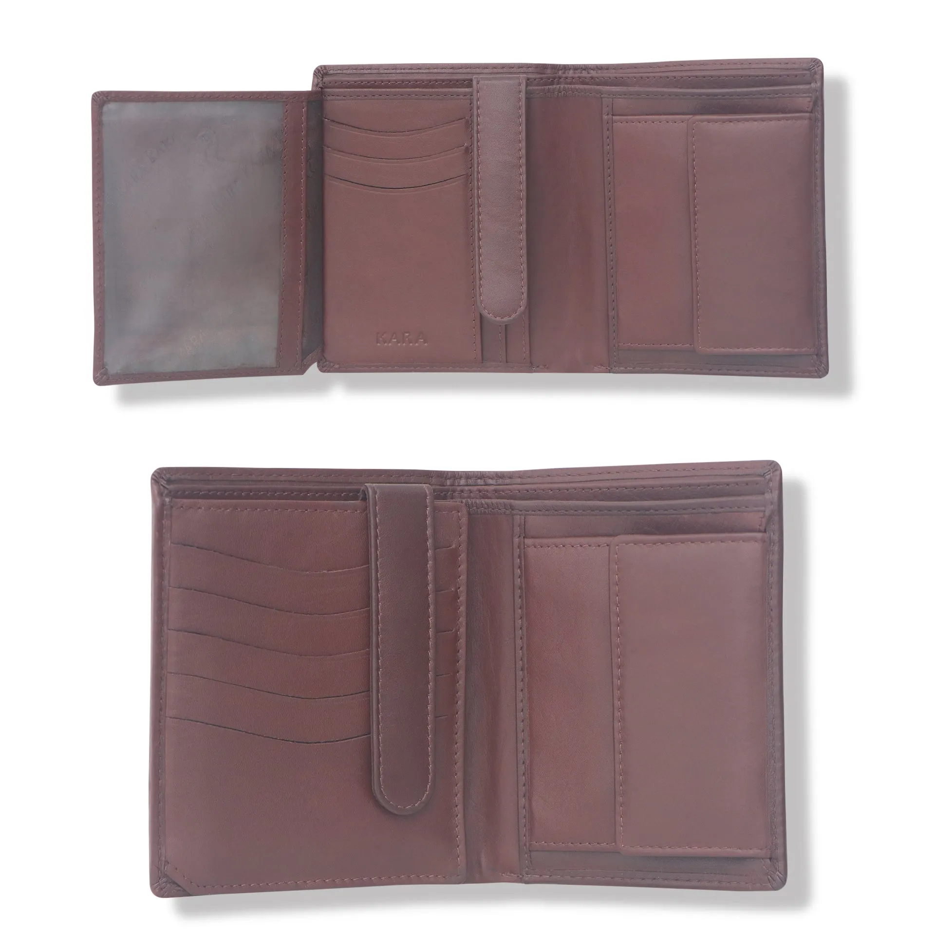 10027 Tan Vertical Bifold Wallet