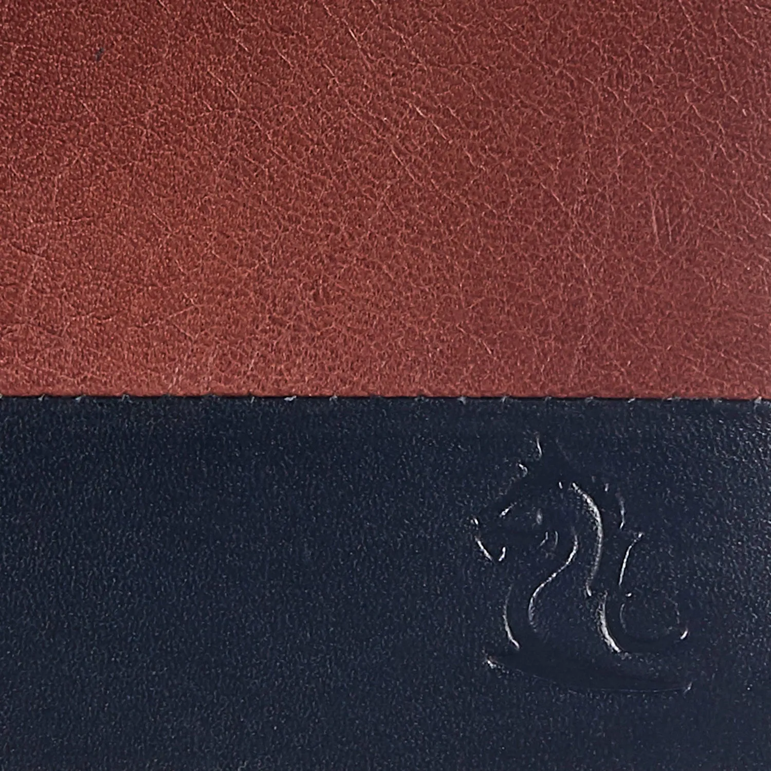 10109 Tan & Blue Bifold Wallet
