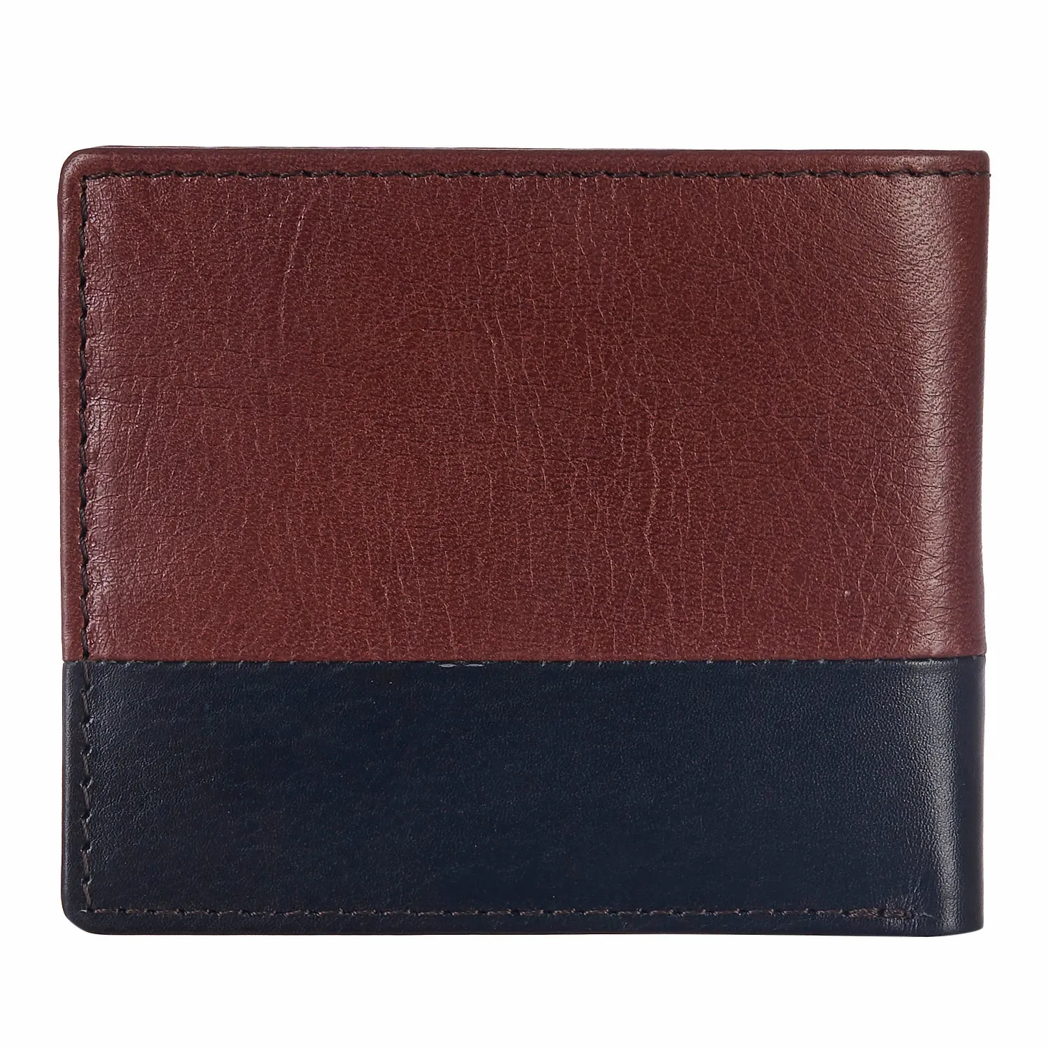 10109 Tan & Blue Bifold Wallet