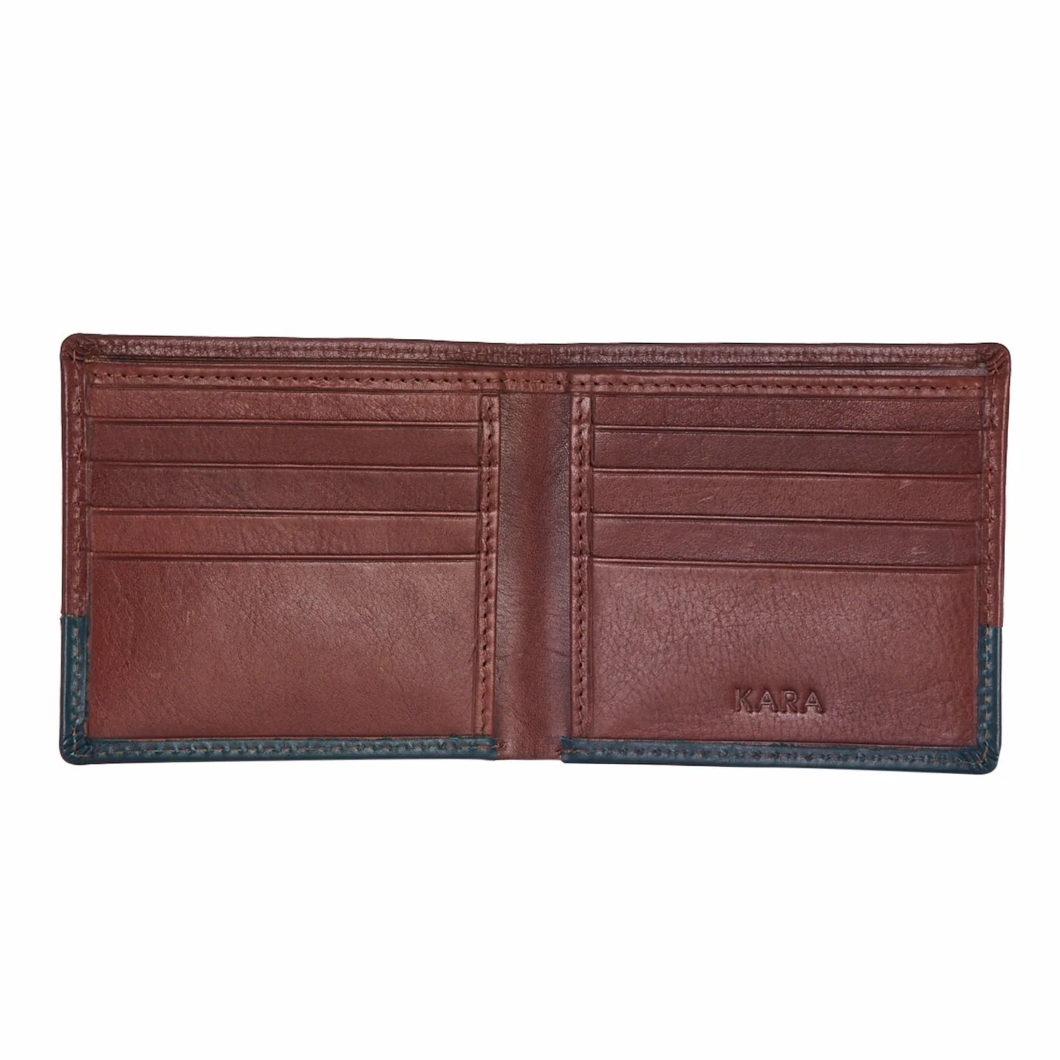 10109 Tan & Green Bifold Wallet