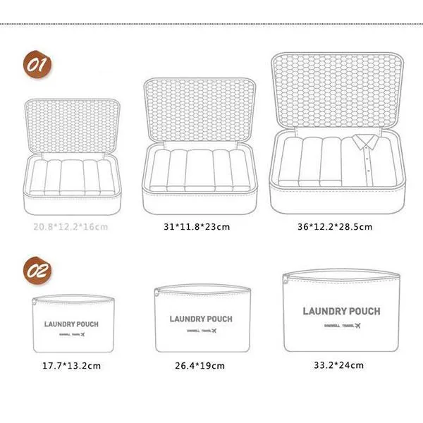 6-Piece Luggage Organiser Set