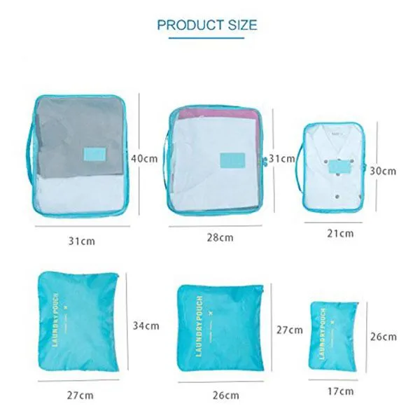 6-Piece Luggage Organiser Set