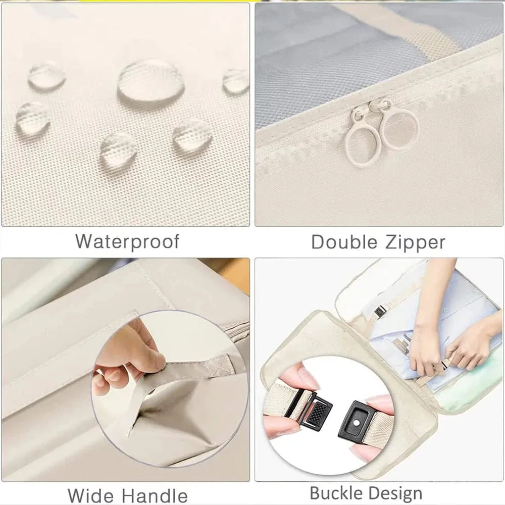 8PCS Travel Luggage Organizers Set:High-Quality Material: Made from durable, waterproof cloth, these organizer bags protect your belongings from moisture and wear.