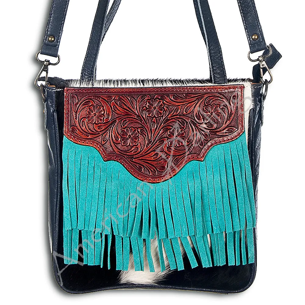 ADBG304 American Darling Hand Tooled Genuine Leather Women Bag Western Handbag Purse