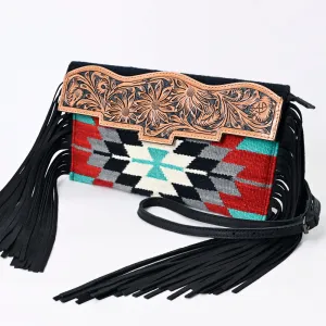 American Darling ADBG1128B Cross Body Hand Tooled Saddle Blanket Genuine Leather women bag western handbag purse