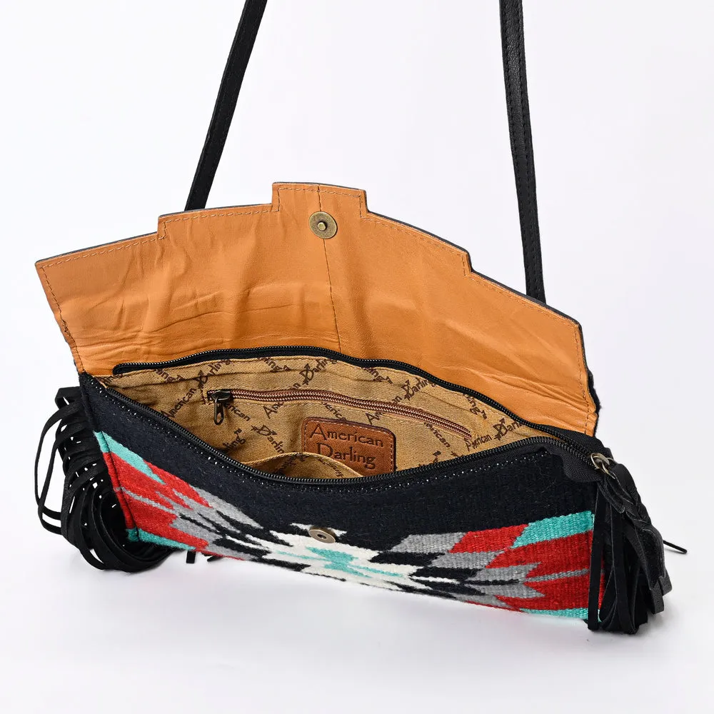 American Darling ADBG1128B Cross Body Hand Tooled Saddle Blanket Genuine Leather women bag western handbag purse