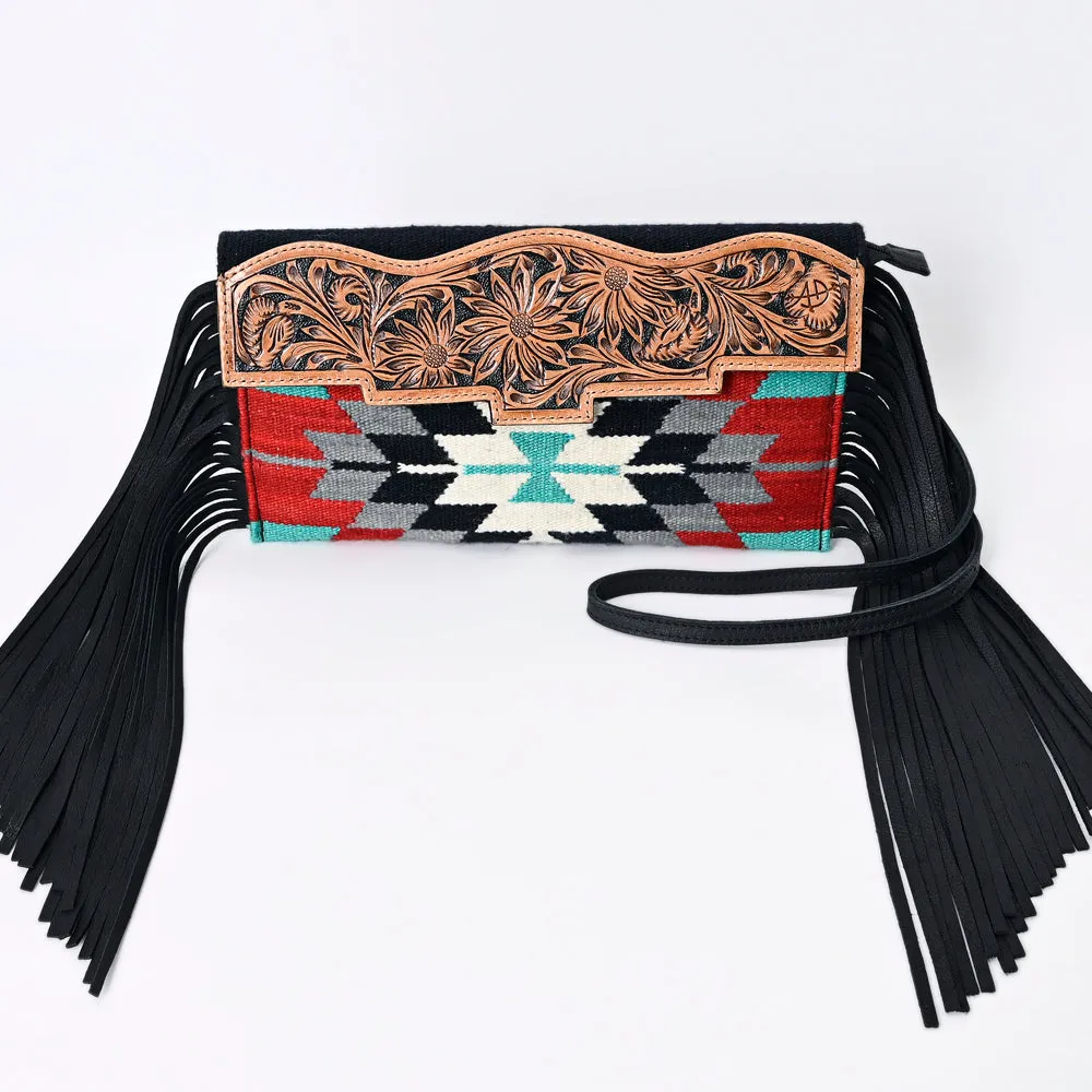 American Darling ADBG1128B Cross Body Hand Tooled Saddle Blanket Genuine Leather women bag western handbag purse
