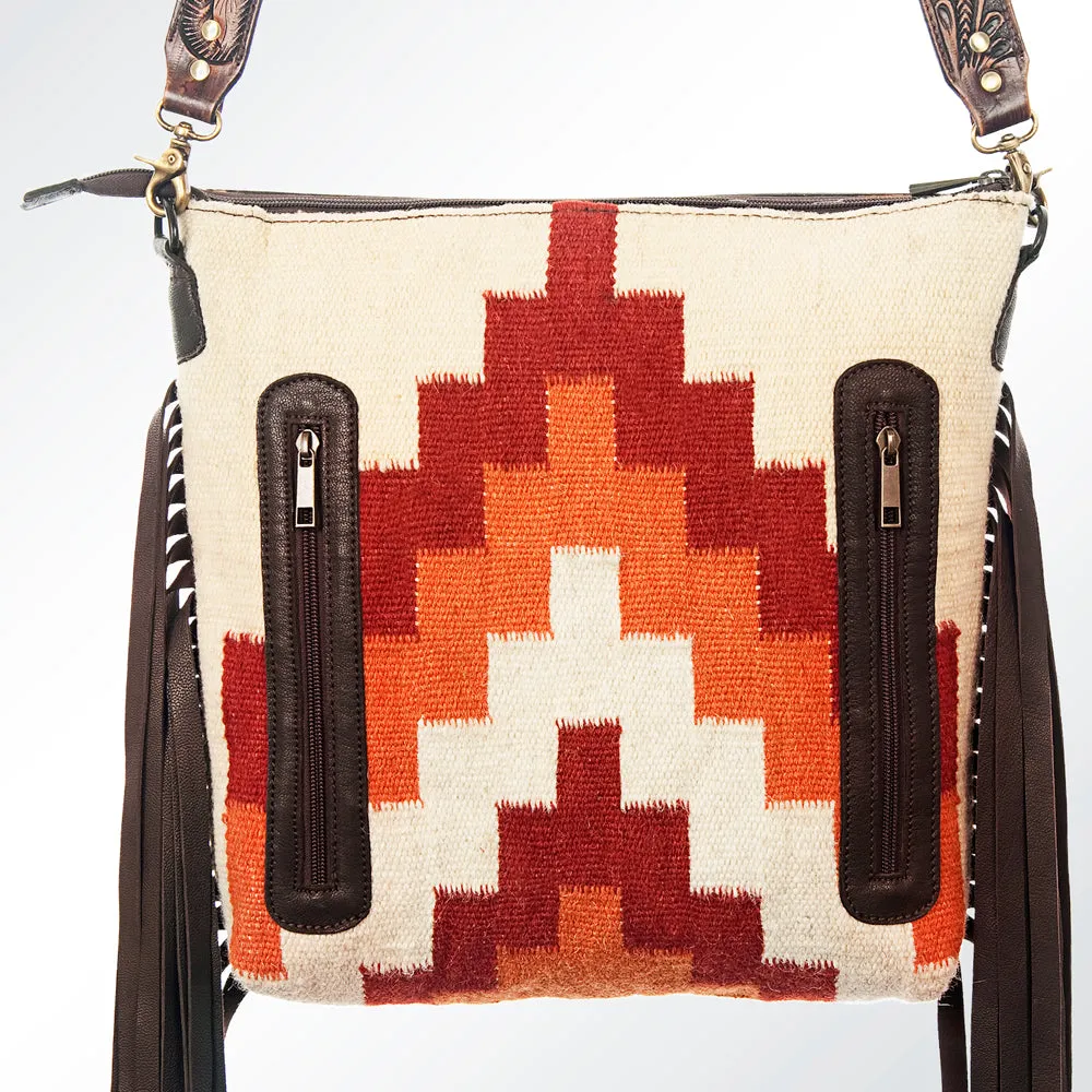 American Darling ADBGZ375 Signature Crossbody Hand Tooled Saddle Blanket Genuine Leather Women Bag Western Handbag Purse
