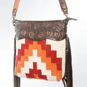 American Darling ADBGZ375 Signature Crossbody Hand Tooled Saddle Blanket Genuine Leather Women Bag Western Handbag Purse