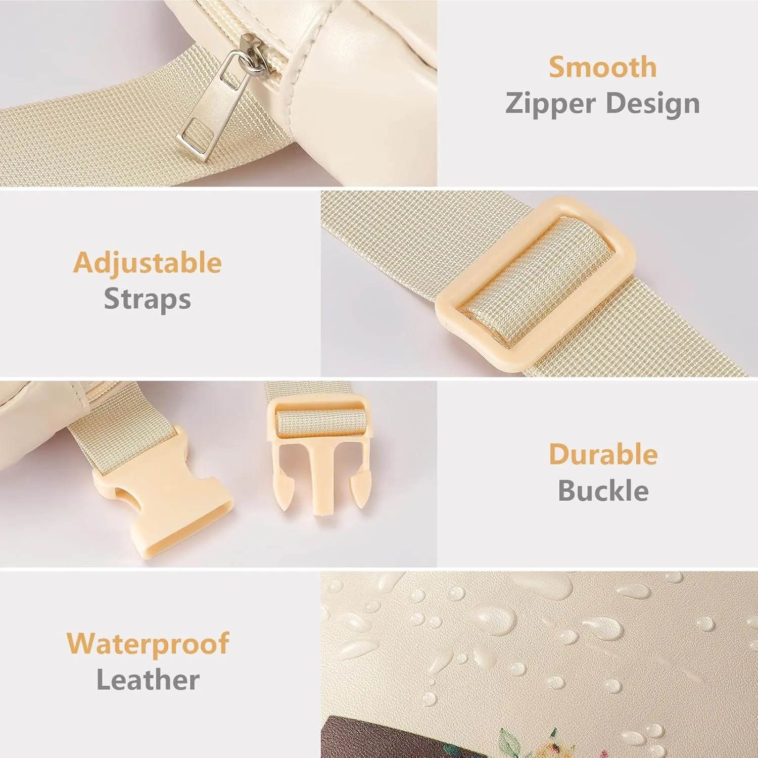 Belt Bag Fanny Pack for Women, Leather Belt Bag with Initial Letter Fashionable Crossbody Bag Waist Bag with Adjustable Strap for Traveling Hiking, Birthday Christmas Gifts for Women Girls Mom (P)