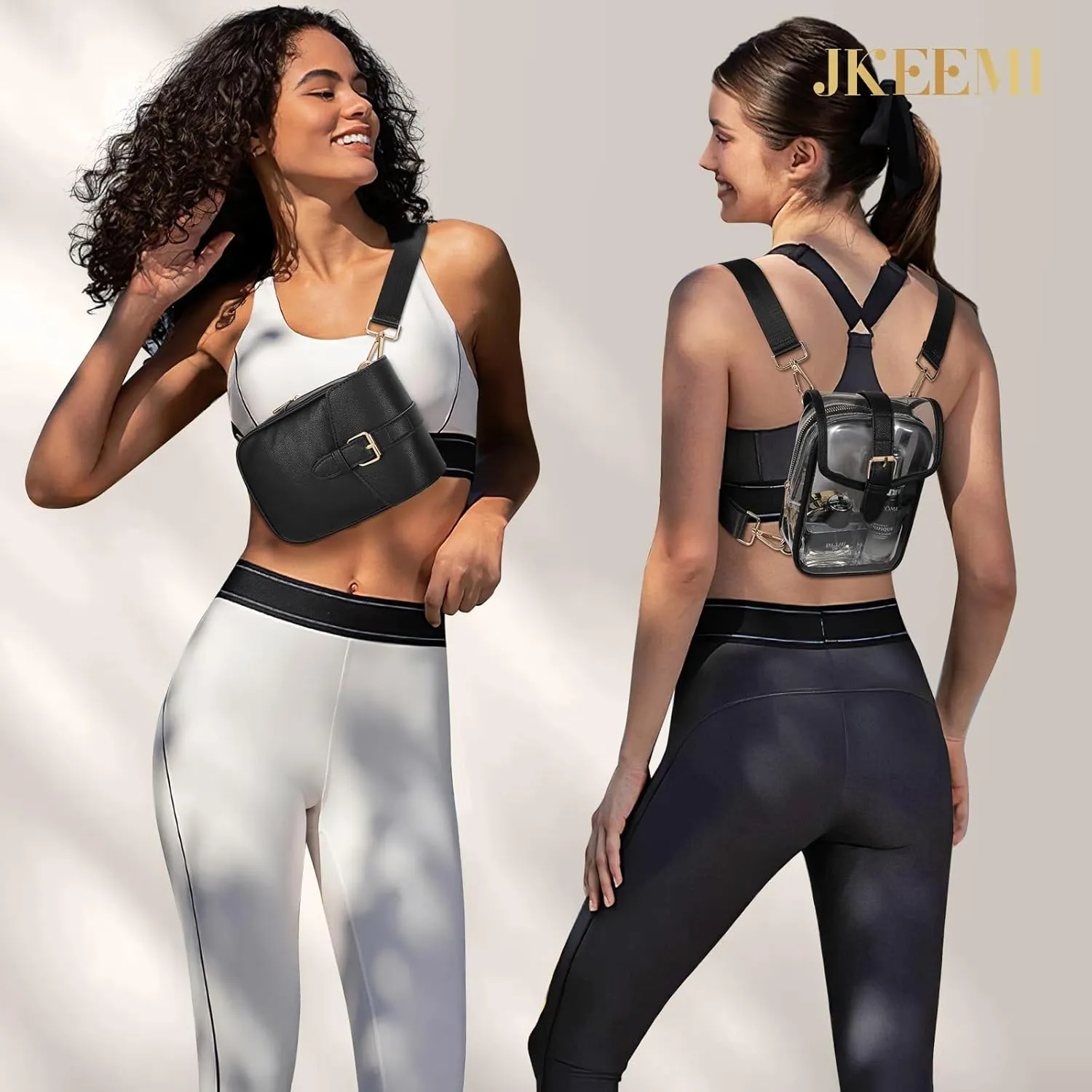 Black Crossbody Bags Sling Purses for Women Trendy, Convertible Multi Position Waist Pack Anti-theft Sling Bag for Travel