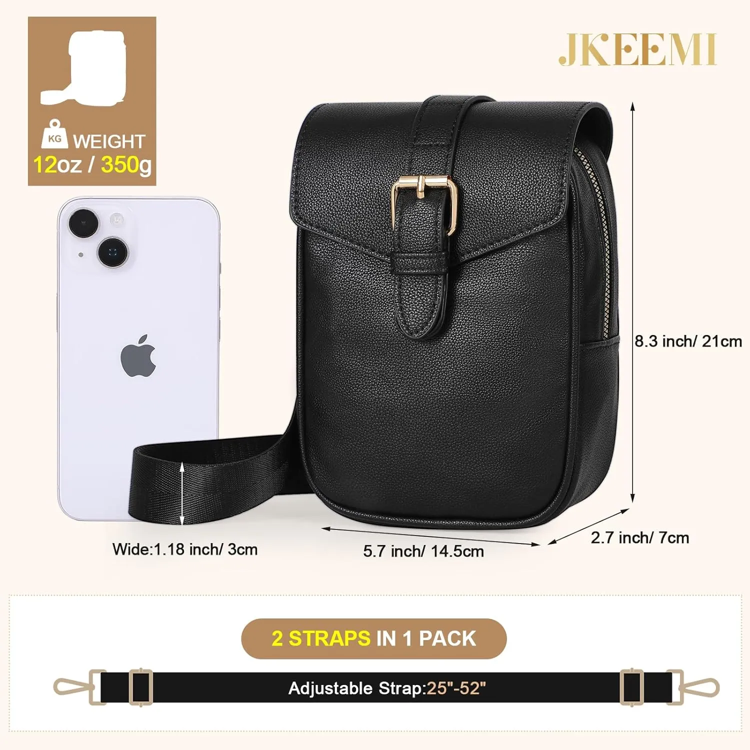 Black Crossbody Bags Sling Purses for Women Trendy, Convertible Multi Position Waist Pack Anti-theft Sling Bag for Travel