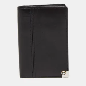 Black Leather Business Card Holder