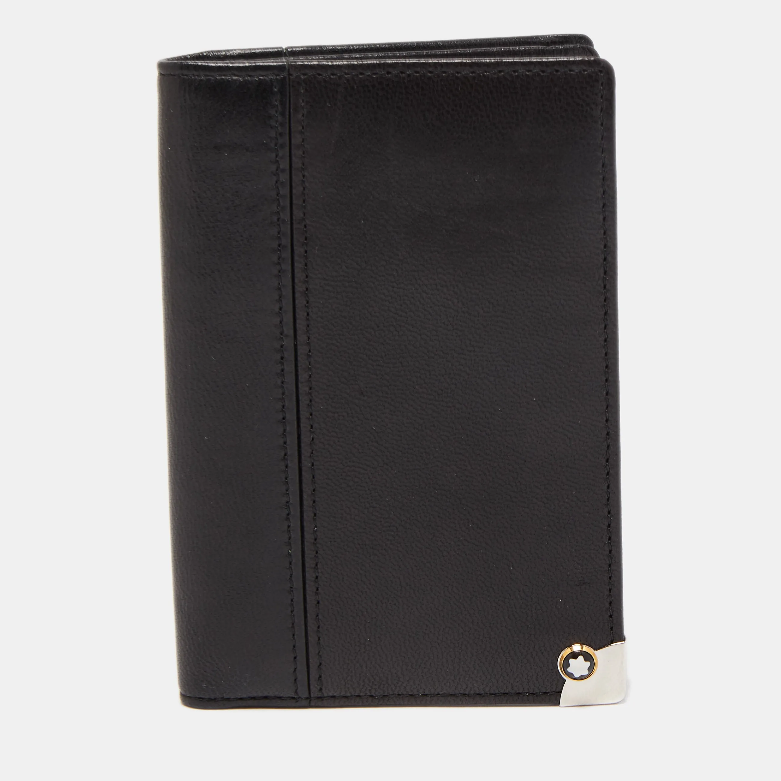 Black Leather Business Card Holder