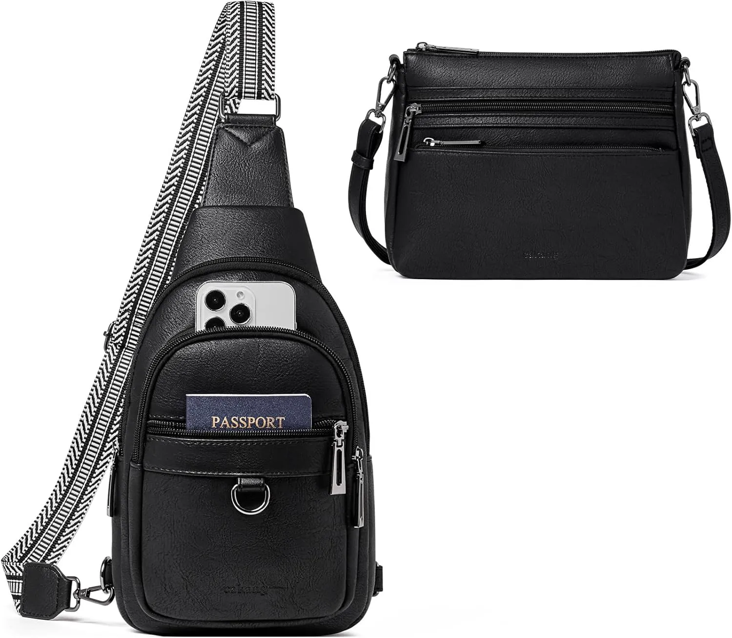 Black Womens Sling Bag & Black Crossbody Bags for Women