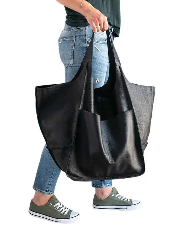 Casual Retro Women's Soft Leather Shoulder Bag With Large Capacity