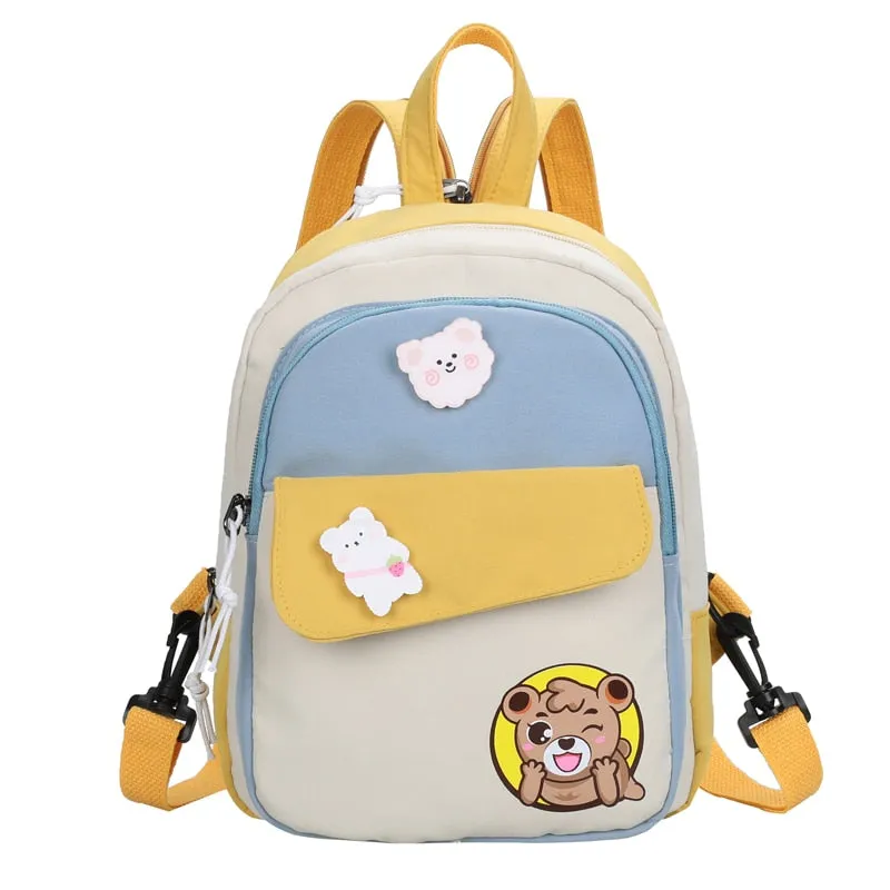 Christmas Gift Cute Japanese Contrasting Color Backpack Small Nylon Backpack For Teenage Girls Multifunctional Mini Shoulder Bag Small Backpack
