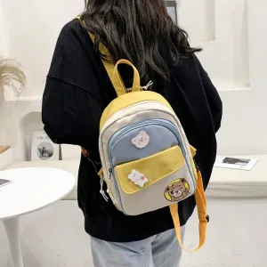 Christmas Gift Cute Japanese Contrasting Color Backpack Small Nylon Backpack For Teenage Girls Multifunctional Mini Shoulder Bag Small Backpack