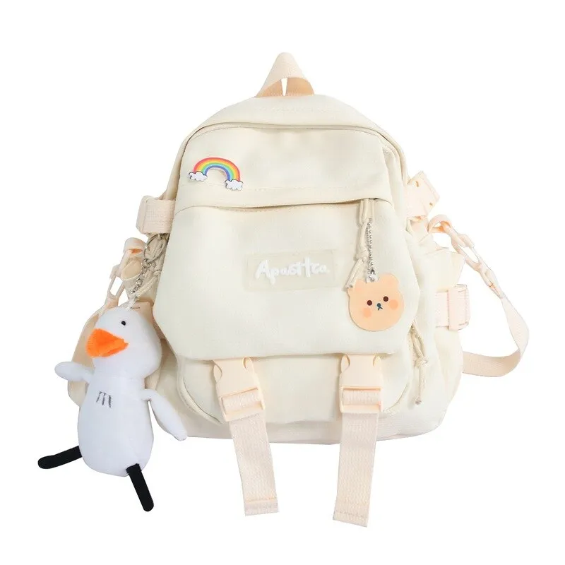 Christmas Gift Korean Style Waterproof Canvas Small Mini Backpack For Women Fashion Travel Backpack School Bag For Tennage Girl Shoulder Bag