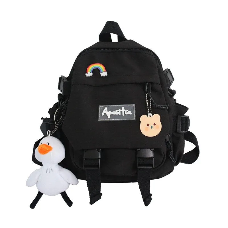 Christmas Gift Korean Style Waterproof Canvas Small Mini Backpack For Women Fashion Travel Backpack School Bag For Tennage Girl Shoulder Bag