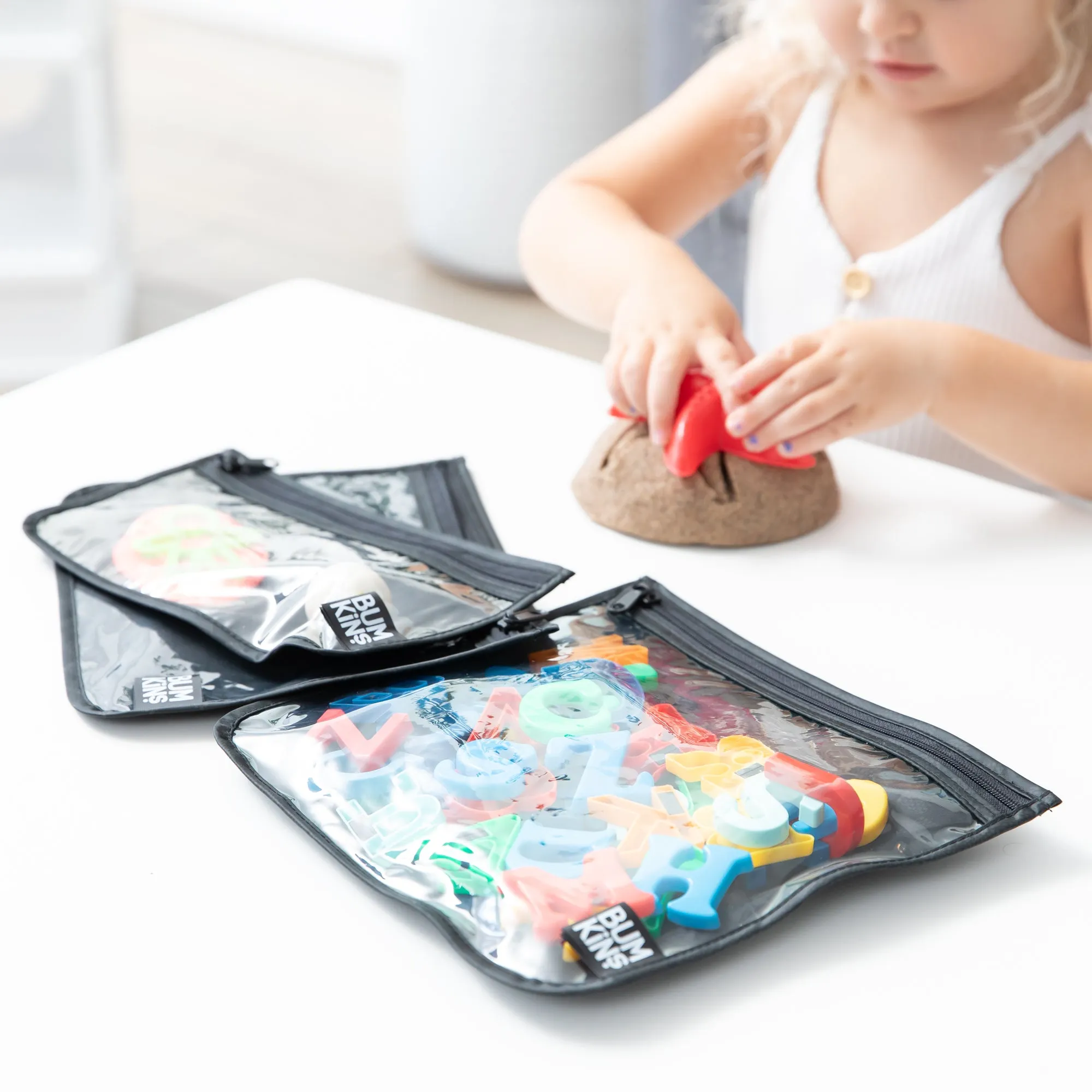 Clear Travel Bag 3 Pack: Rich Black