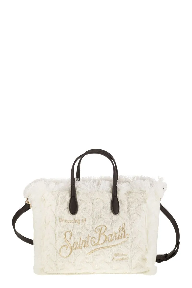Colette - Braided Handbag in White | COL0003
