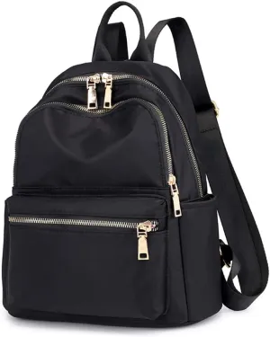 Collsants Small Backpack for Women Mini Backpack Small Backpack Purse Nylon Day Packs Fashion Backpacks(black)