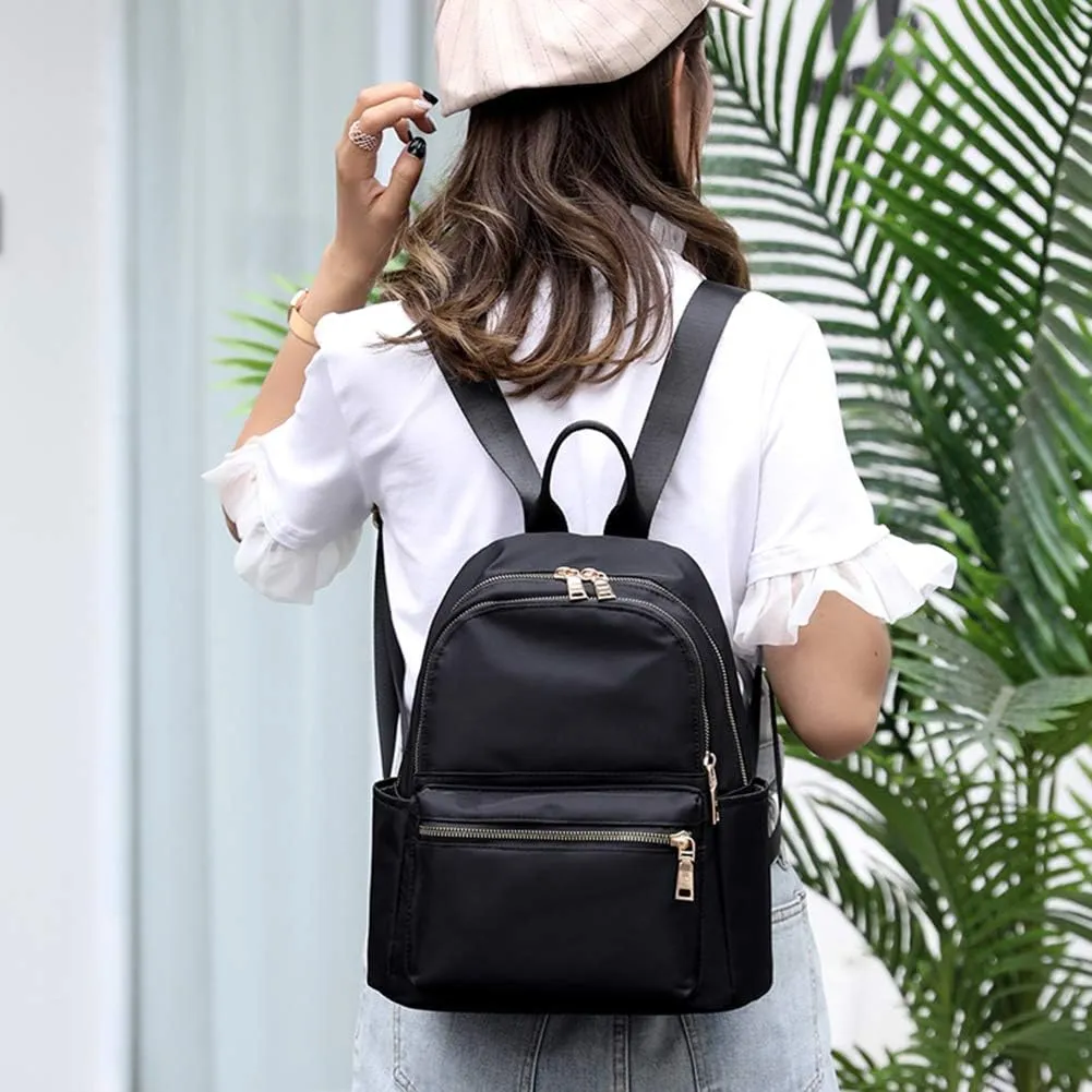 Collsants Small Backpack for Women Mini Backpack Small Backpack Purse Nylon Day Packs Fashion Backpacks(black)
