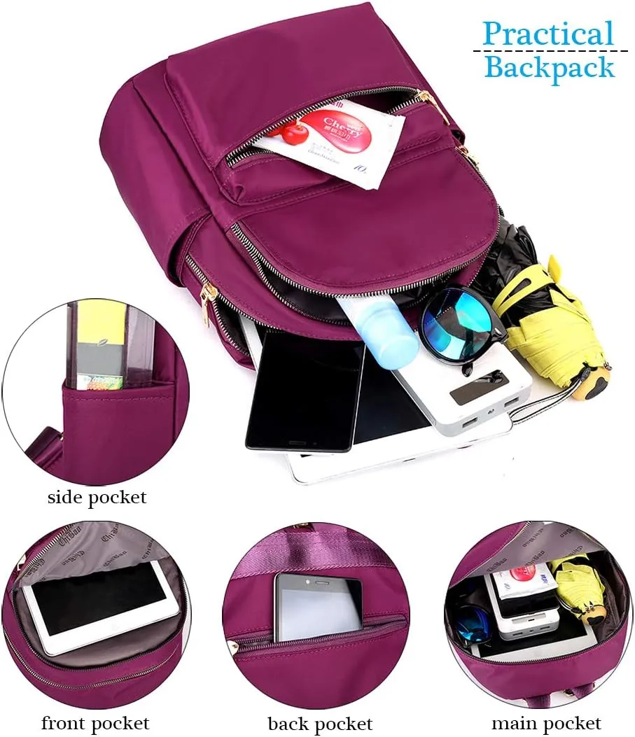Collsants Small Backpack for Women Mini Backpack Small Backpack Purse Nylon Day Packs Fashion Backpacks(black)