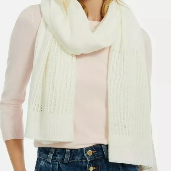 Dkny Open-Knit Blocked Scarf