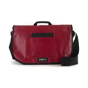 Doer's Messenger Bag in Red & Olive Green [15"compatible]
