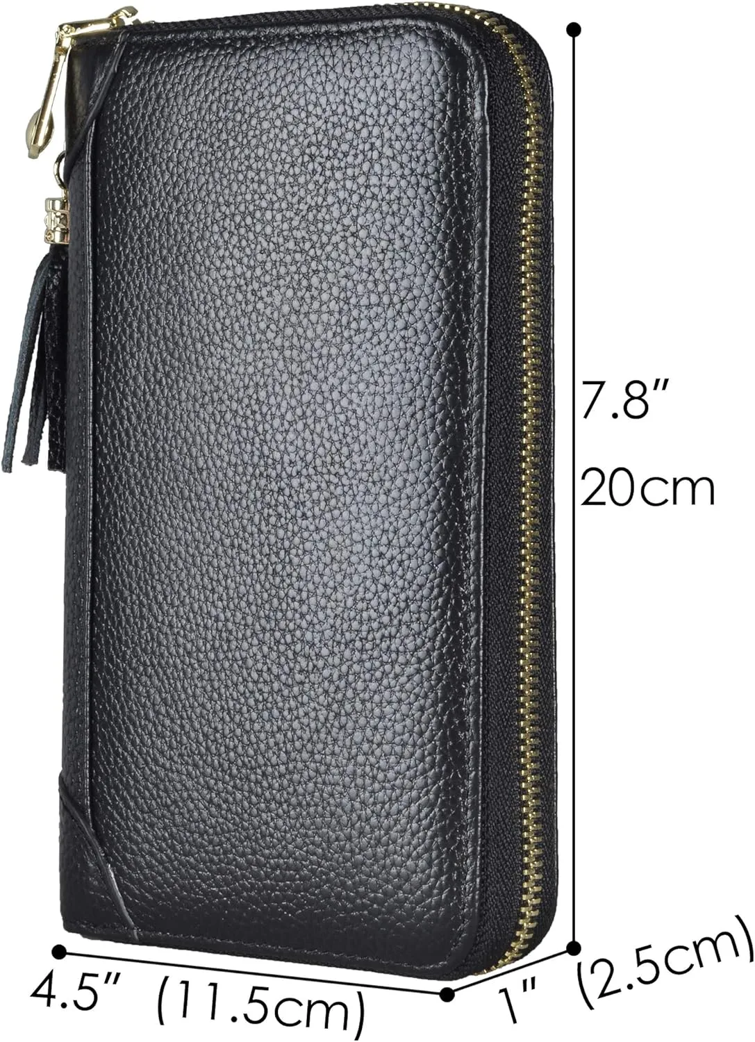Easyoulife Credit Card Holder Wallet Womens Zipper Leather Case Purse RFID Blocking