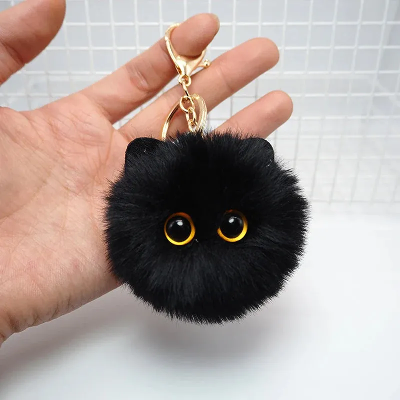 Fashion Cute Plush Cat Keychain Pendant Cartoon Doll Toy Keyring for Kids Adults Bag Ornament Accessories Gifts