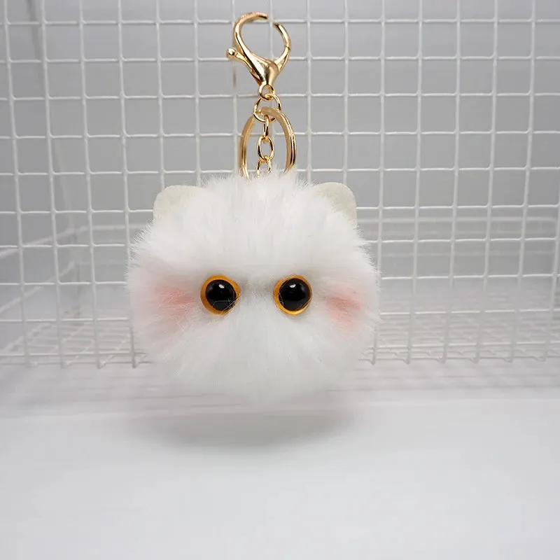 Fashion Cute Plush Cat Keychain Pendant Cartoon Doll Toy Keyring for Kids Adults Bag Ornament Accessories Gifts