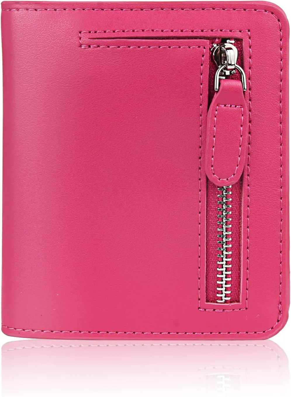 FUNTOR Small Wallets for Women, Ladies Small Compact Bifold Pocket RFID Blocking Genuine Leather Wallet for Women