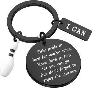 FUSTMW Bowling Ball Keychain - Bowling Team Gifts for Lovers