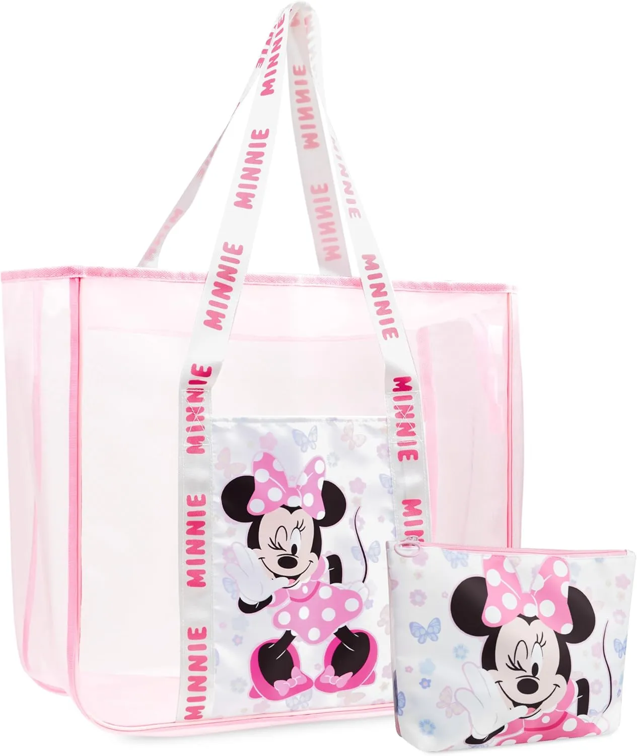 Get Trend Tote Bag for Women Teens Mesh Beach Bag Travel Bags with Small Pouch