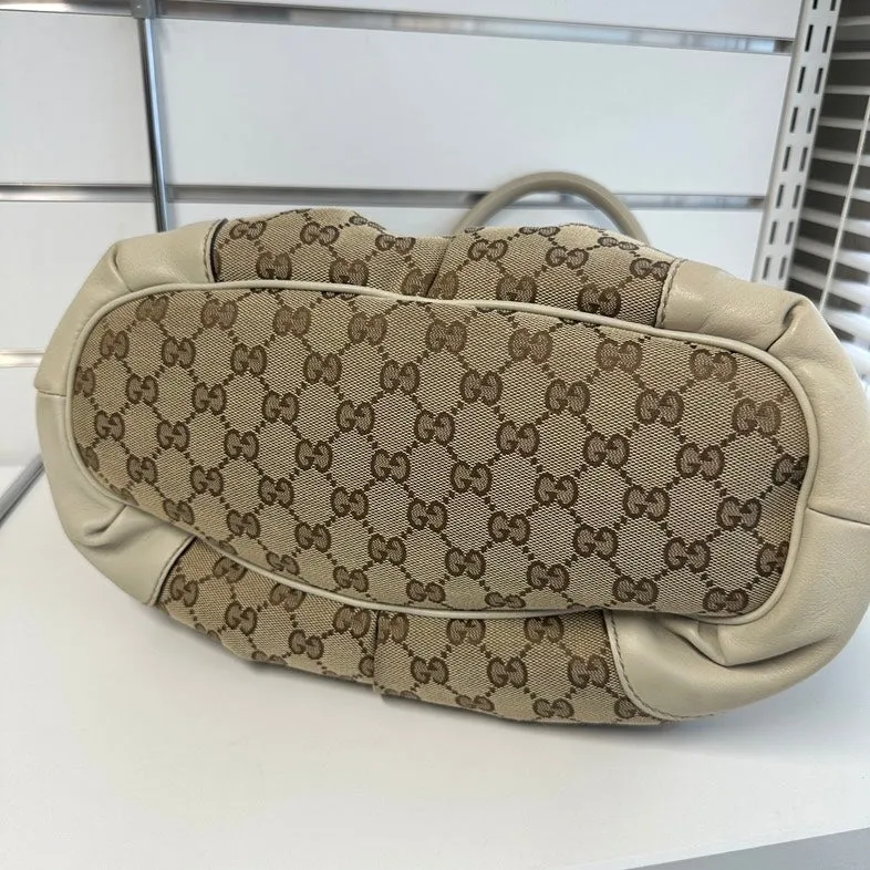 Gucci GG Tote Bag 2033 Beige Canvas Medium