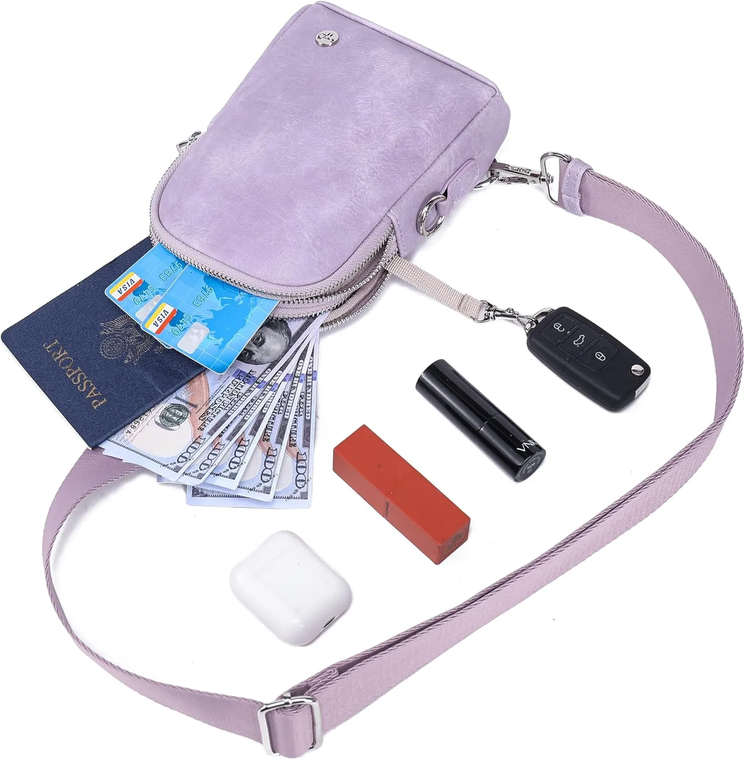 INICAT Travel Small Sling Bag Leather Crossbody Bags for Women Fanny Packs Cross Body Bag for Woman Cross Body Purses