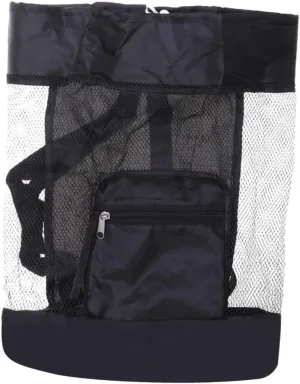 KICHOUSE Beach Bag for Boys and Girls Mesh Tote Drawstring Boys and Girls Backpack Sand Buckets Toys Swim Bag for Outdoor Activities