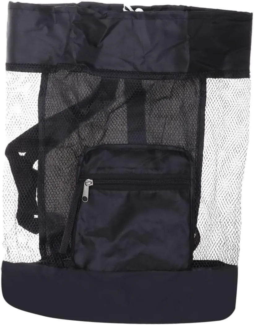KICHOUSE Beach Bag for Boys and Girls Mesh Tote Drawstring Boys and Girls Backpack Sand Buckets Toys Swim Bag for Outdoor Activities