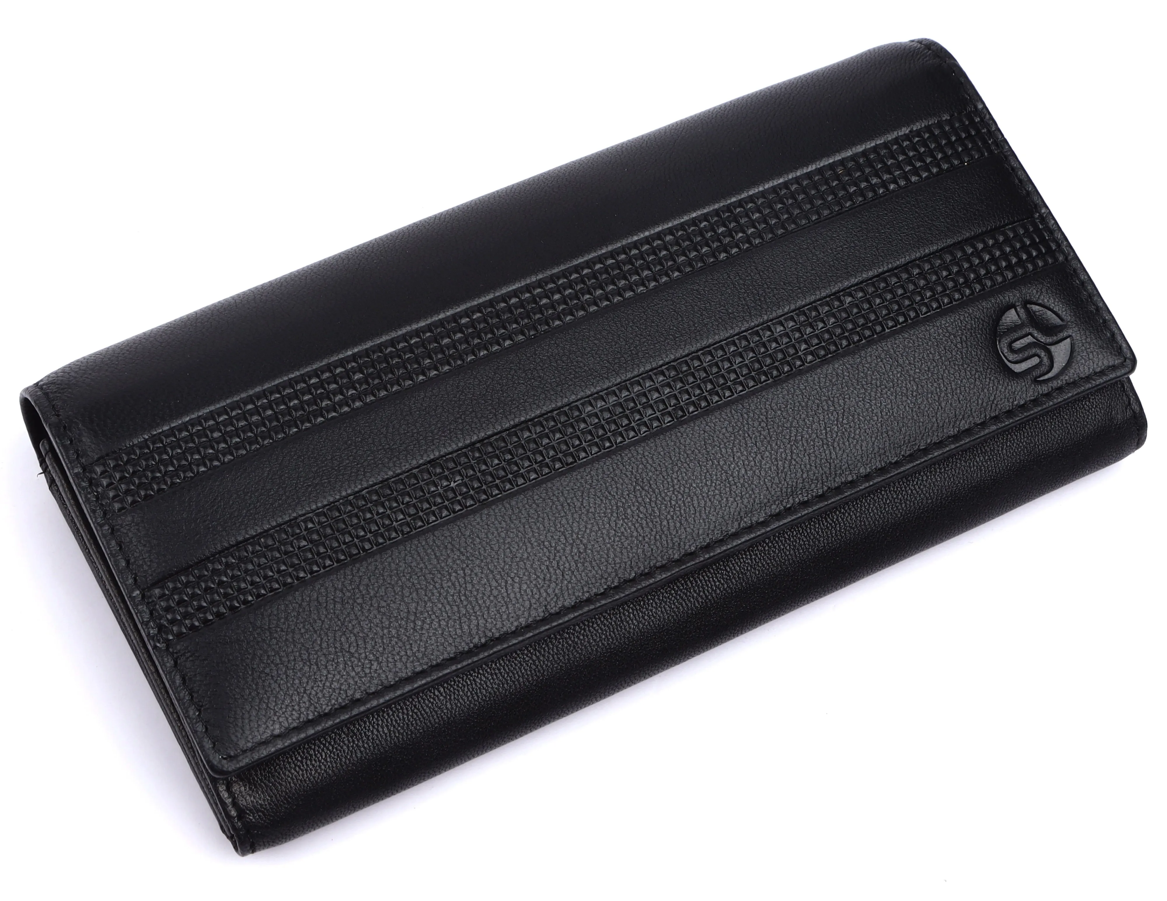Ladies leather clutch 93711 (Black)
