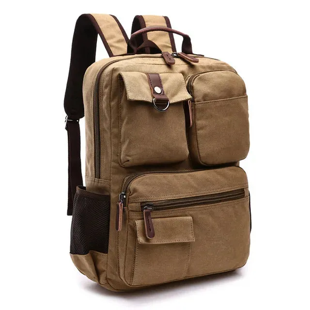 Laptop Backpack Rucksack Canvas School Bag Travel Backpacks for Teenage Bagpack Computer Knapsack Bags Computer Bag