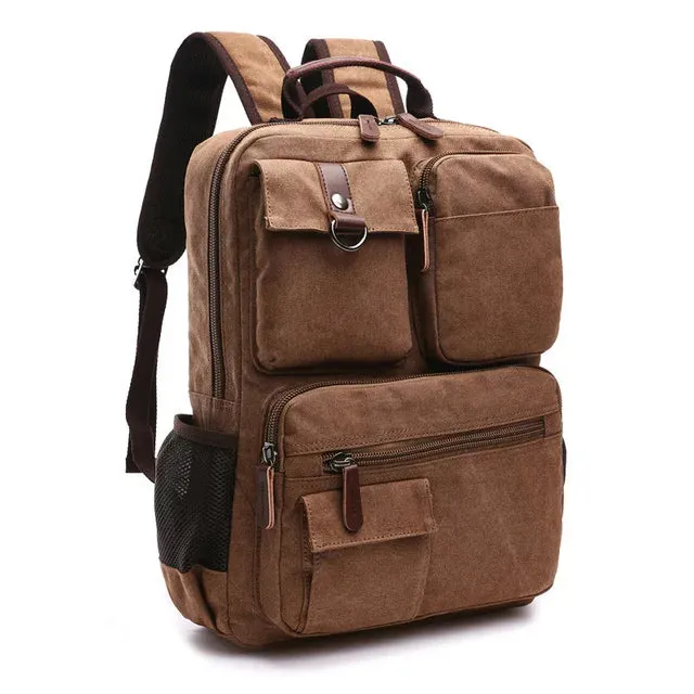 Laptop Backpack Rucksack Canvas School Bag Travel Backpacks for Teenage Bagpack Computer Knapsack Bags Computer Bag
