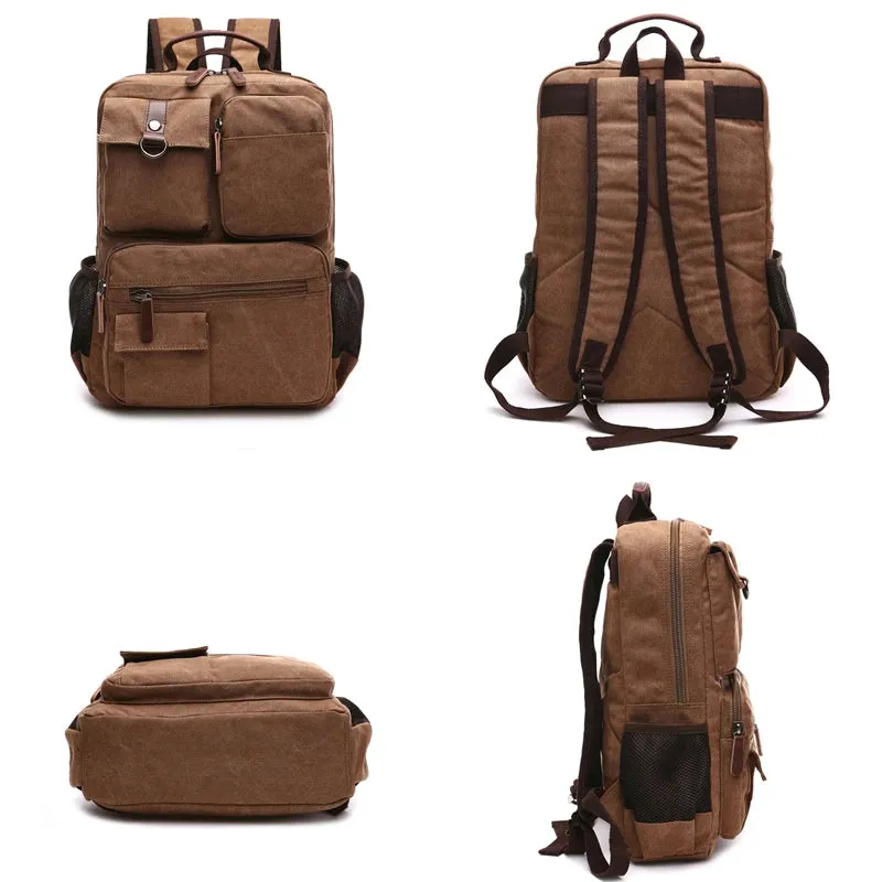 Laptop Backpack Rucksack Canvas School Bag Travel Backpacks for Teenage Bagpack Computer Knapsack Bags Computer Bag