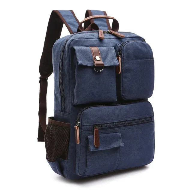 Laptop Backpack Rucksack Canvas School Bag Travel Backpacks for Teenage Bagpack Computer Knapsack Bags Computer Bag