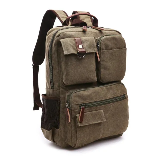 Laptop Backpack Rucksack Canvas School Bag Travel Backpacks for Teenage Bagpack Computer Knapsack Bags Computer Bag