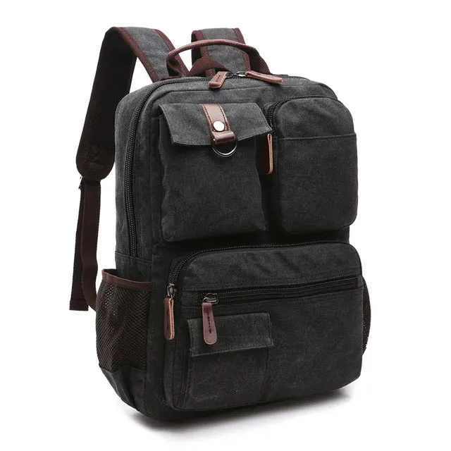 Laptop Backpack Rucksack Canvas School Bag Travel Backpacks for Teenage Bagpack Computer Knapsack Bags Computer Bag