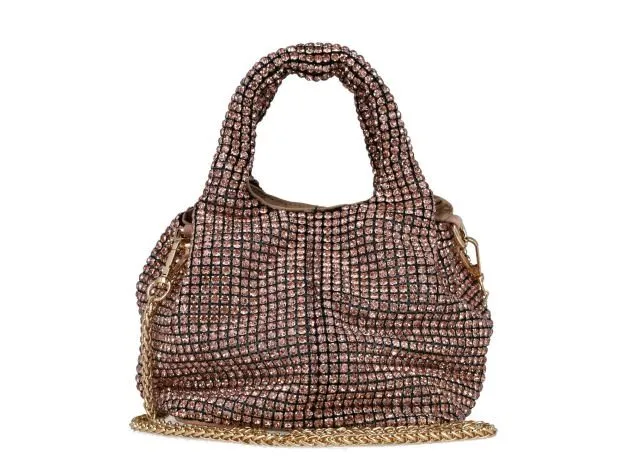 Menbur Rose Gold Diamanté Clutch Bag